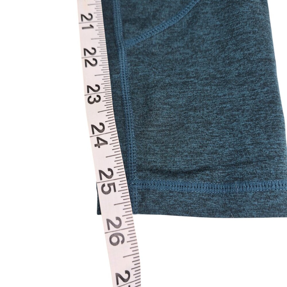 Stori Leggings Size 6 Teal Heather Soft Double Brush Heavy Weight Pockets Tights - Picture 8 of 8